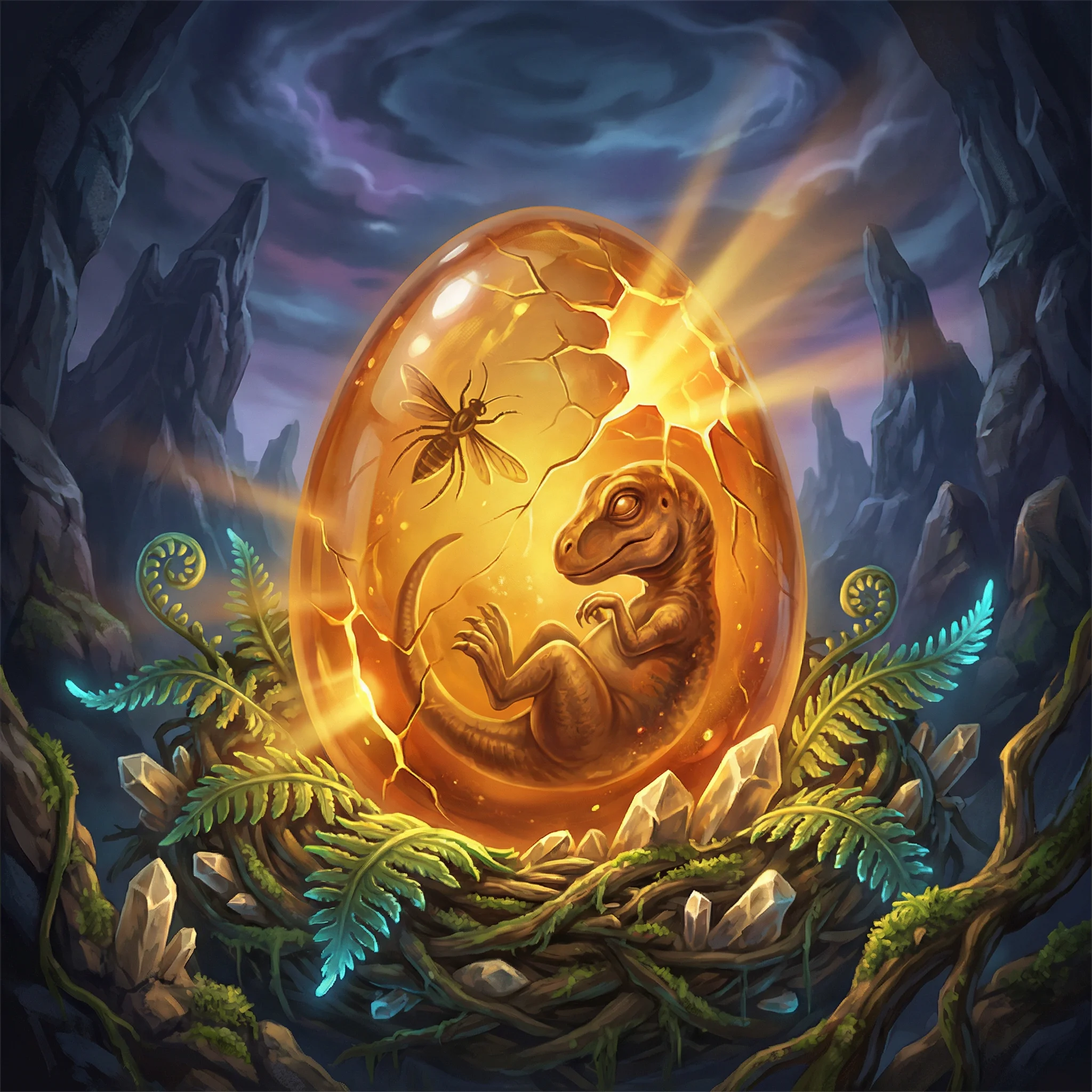 琥珀恐龙蛋，藏着远古智慧的 84棋牌 史前孵化之选